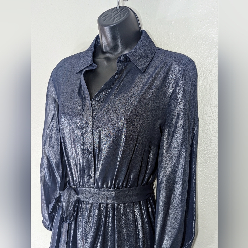 🆕 Nanette Lepore Sheer Metallic Dress (8) - Picture 4 of 16